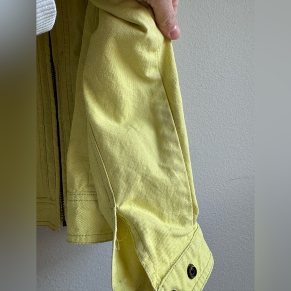 Powder River Western Yellow Green XL 100% Cotton Denim Zip Uo Jacket - Picture 5 of 5